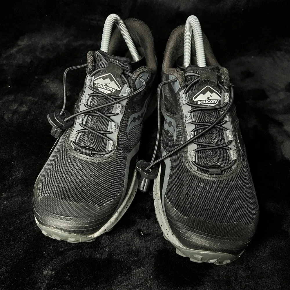 Saucony‎ Peregrine 12 S10737-05 Womens 9.5 Running Shoes Black Charcoal Sneaker